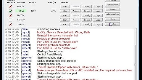 Error Tomcat started with errors, return code 1