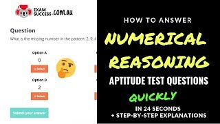 Numerical Reasoning Test Tips! How to Answer in 24 Seconds!