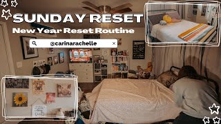 Sunday Reset | NEW YEAR RESET ROUTINE | clean and organize my room with me