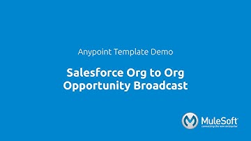 Salesforce Org to Org Opportunity Broadcast