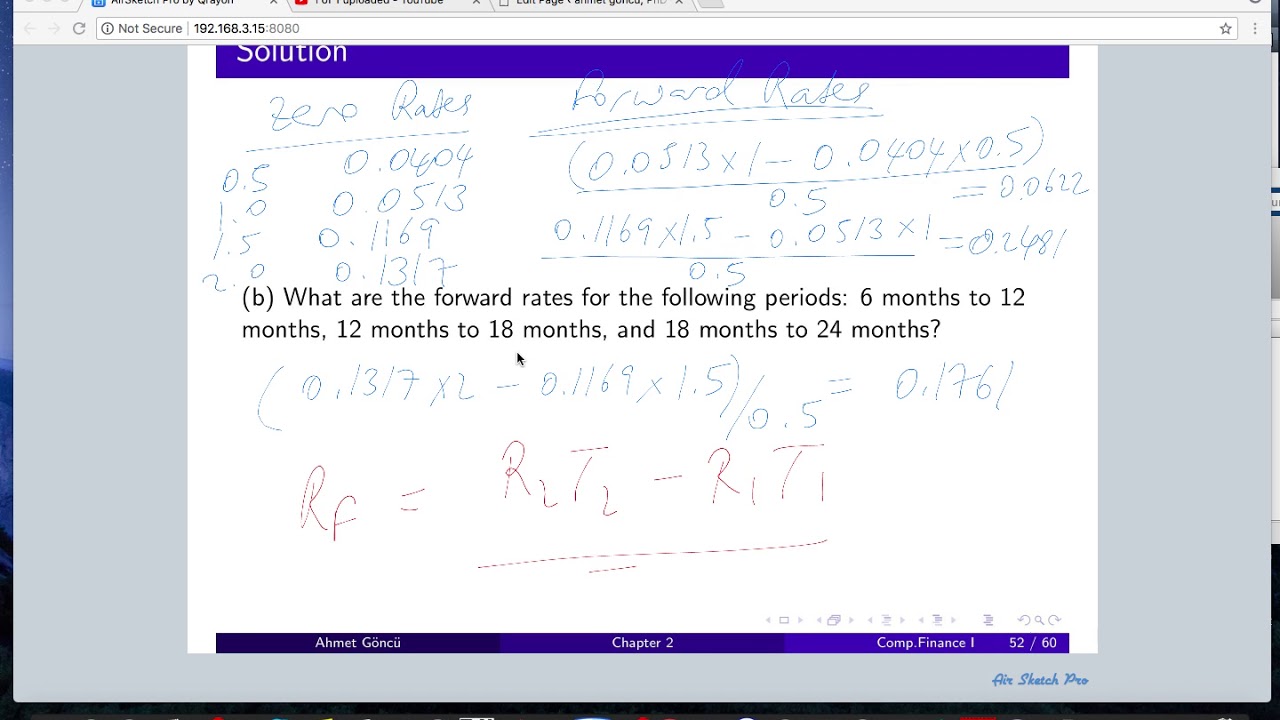 Chapter2 Bootstrapping zero rates example YouTube
