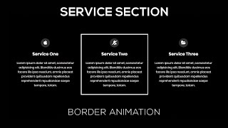 Service Section with Border Animation on Hover