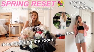 SPRING RESETclean with me, working out, groceries | forcing myself back into a routine!
