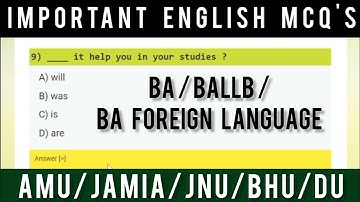 Important English MCQ