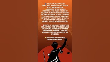 BNS Section 2(37) – Wrongful Loss | Bharatiya Nyaya Sanhita 2023 | Law Students Shorts