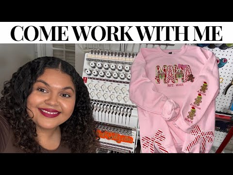 Come Work On Embroidery Orders With Me! I Almost Got Sued!