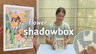 How to make a flower shadowbox ✷ Step-by-step paper craft workshop screenshot 3