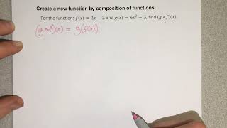 Create a new function by composition of functions