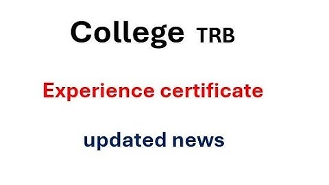 New experience certificates updated #college trb