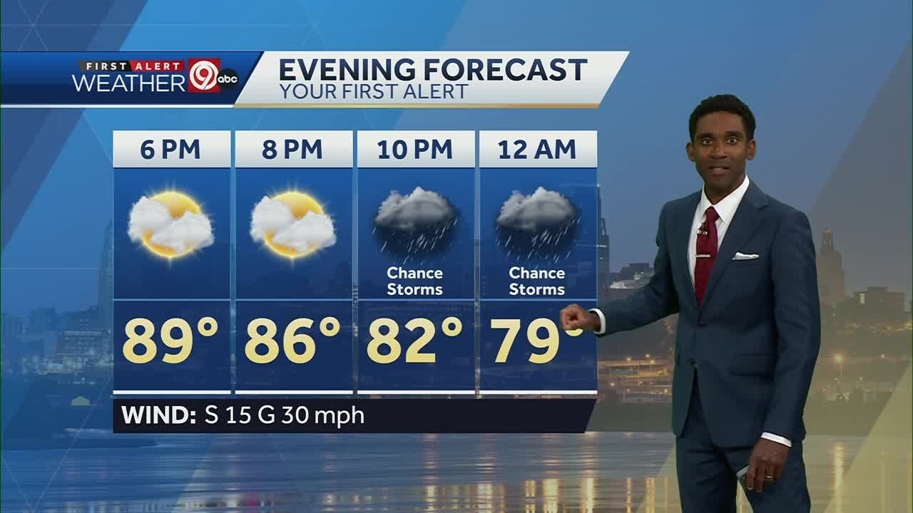Scattered storms expected later this evening - YouTube