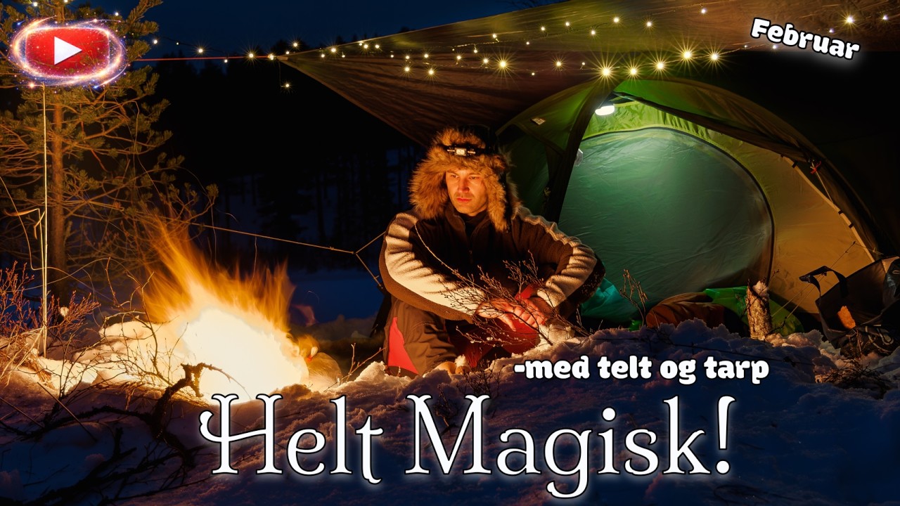 Februar | En MAGISK vintertur med telt og bålkos (Eng Sub)