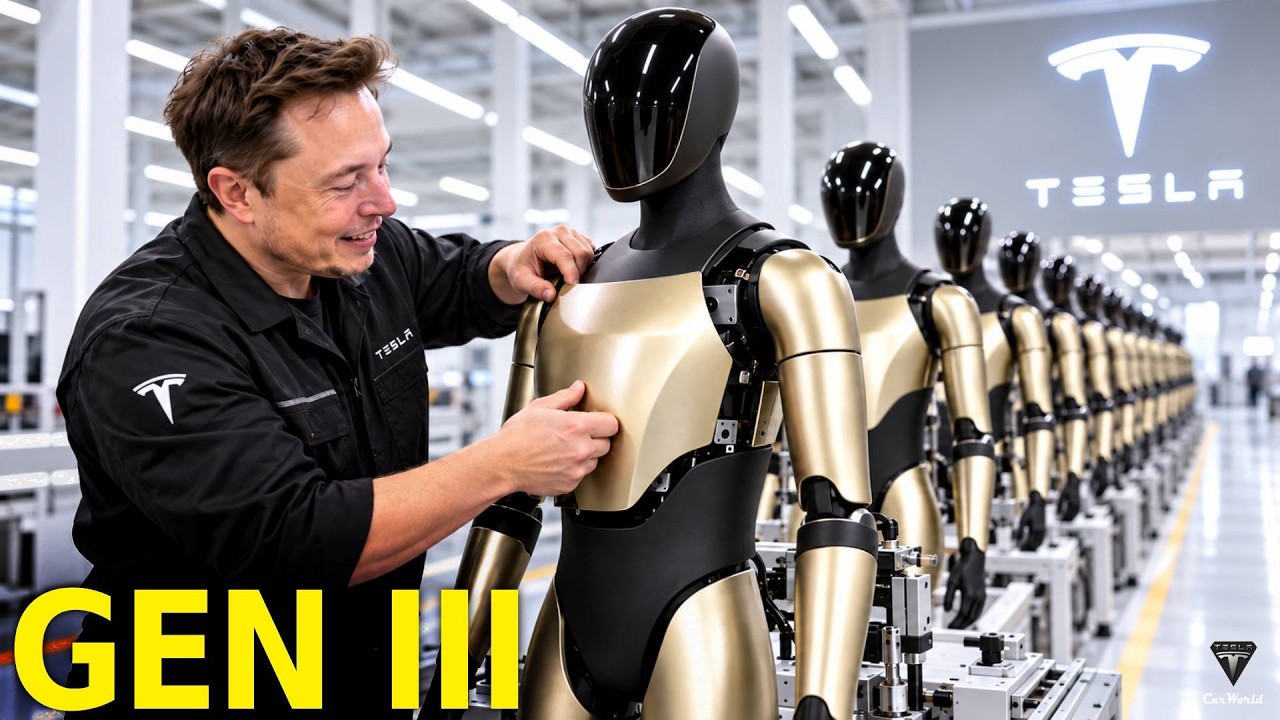 Tesla Bot Gen 3 Unveiled: Elon Musk Reveals Exciting Update – 1,000 Units Per Week! – Video