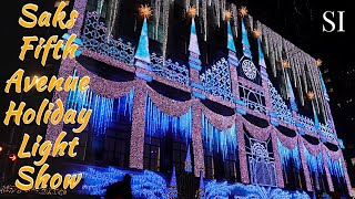 🎄NYC Christmas: Saks Fifth Avenue Holiday Light ✨Show | New York City | Holiday Season | 4K