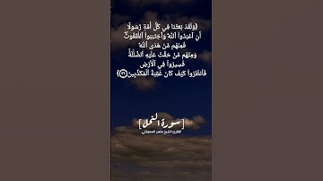 سورة النحل الآية ٣٤ الى ٣٦ بصوت الشيخ ماهر المعيقلي