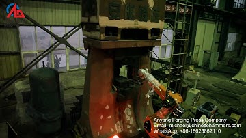 CNC forging hammer forging steel ball with robot