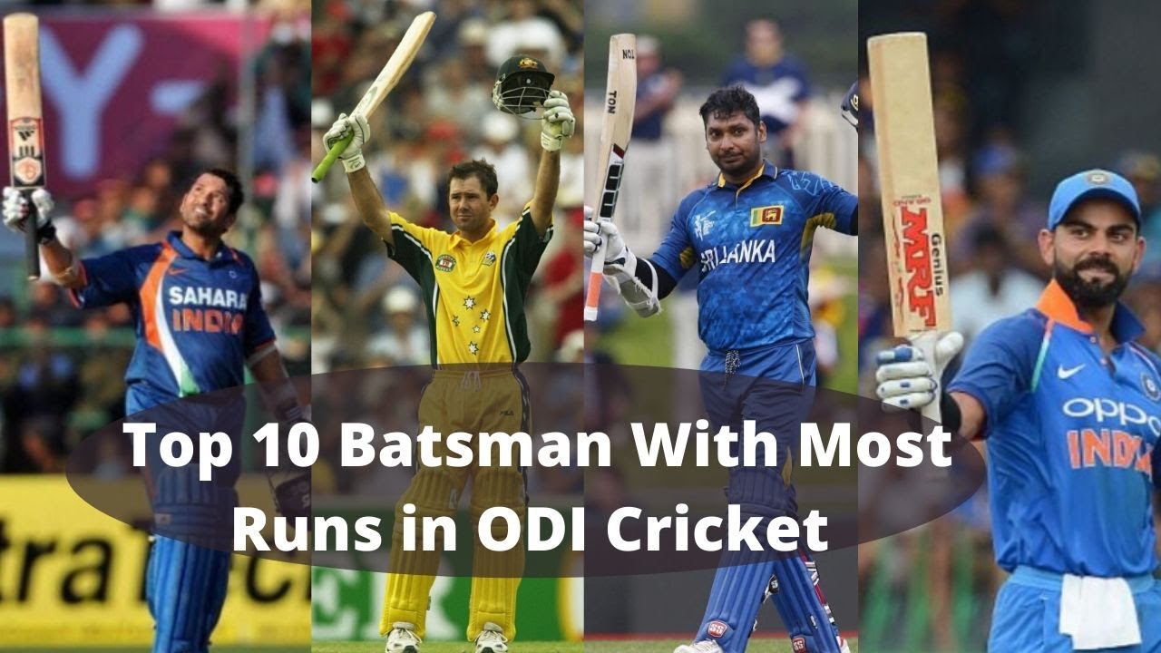 Top 10 Batsman With Most Runs in ODI Cricket | Most Runs ODI | Honey ...