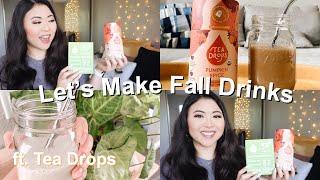 Fall Drinks with Tea Drops