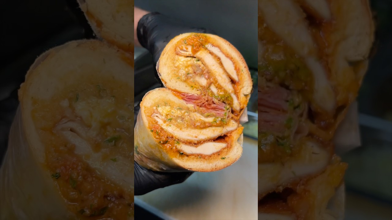 The “SPECIAL OF THE WEEK” HERO from Panini Shoppe in Brooklyn NYC! 🍗🥖🔥 Who’s hungry? #DEVOURPOWER