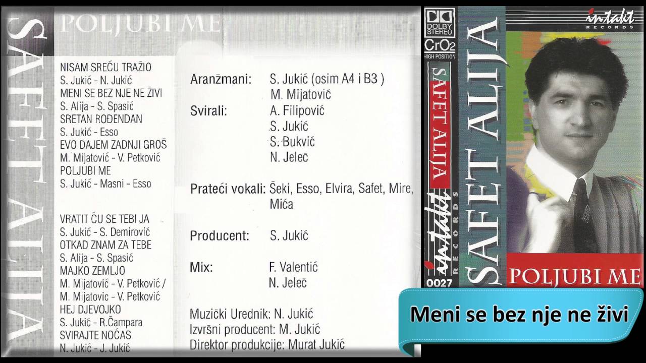 Safet Alija - Meni se bez nje ne zivi - (Audio 1996) HD