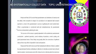 PRACTICAL RESEARCH 2 QUARTER 2 MODULE 4 Understanding Data and Ways to Systematically Collect Data