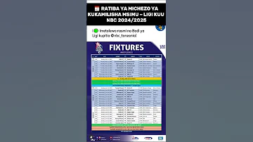 RATIBA YA MICHEZO YA KUKAMILISHA MSIMU LIGI KUU NBC 2024 2025 