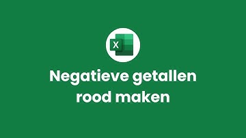 Hoe kun je in Excel negatieve getallen automatisch rood maken?