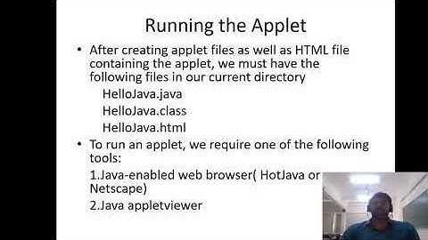 Applet tag and attributes