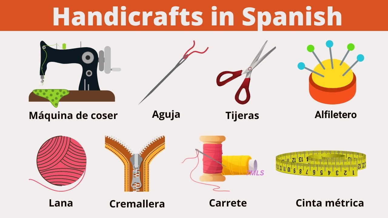 Spanish Craftesmanship Instruments Handicraft Vocabulary in Spanish with Pictures! - YouTube