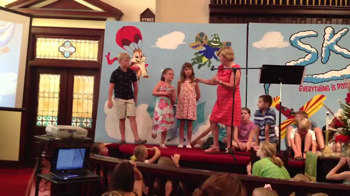 Kathryn Lucas singing in church