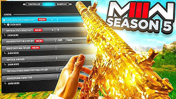 *NEW* BEST SETTINGS FOR MW3 After SEASON 5 UPDATE! 🚨 (Modern Warfare 3 Graphics, Controller, Console