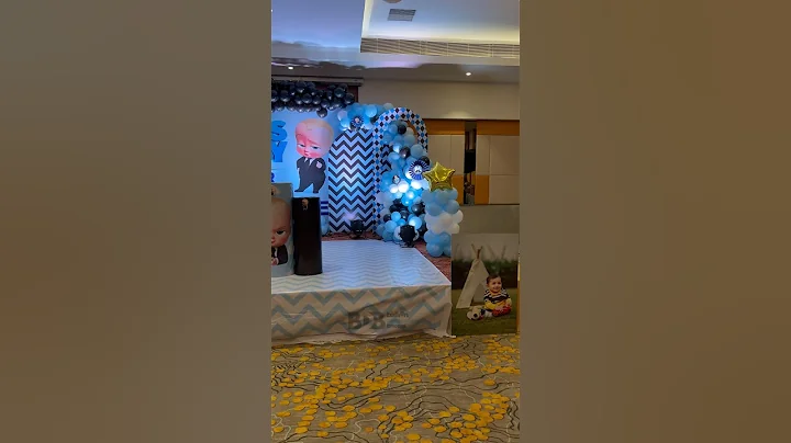 Boss baby theme || balloon decoration || #birthday #balloon #decoration #ideas #bossbaby #babyboss