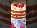 Amazing Strawberry Shortcake Cake for Valentine's Day! #shorts