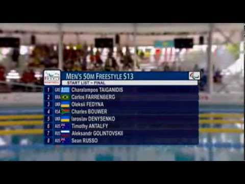 Swimming - men's 50m freestyle S13 - 2013 IPC Swimming World Championships Montreal