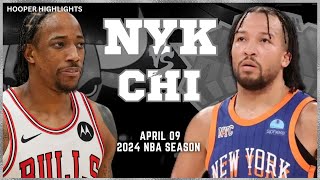New York Knicks vs Chicago Bulls Full Game Highlights | Apr 9 | 2024 NBA Season