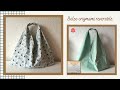 Bolso origami reversible / Costura para principiantes / SIN PATRON