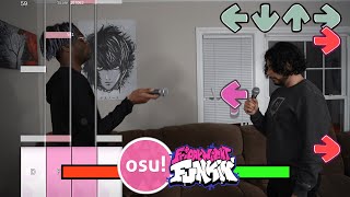 When a Friday Night Funkin player meets an Osu! Mania Player