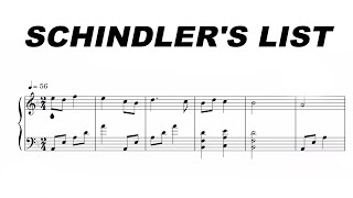 Schindlers List Theme Sheet Music