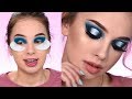 Recreating The Look | Dramatic Blue smokey Eye Makeup Tutorial