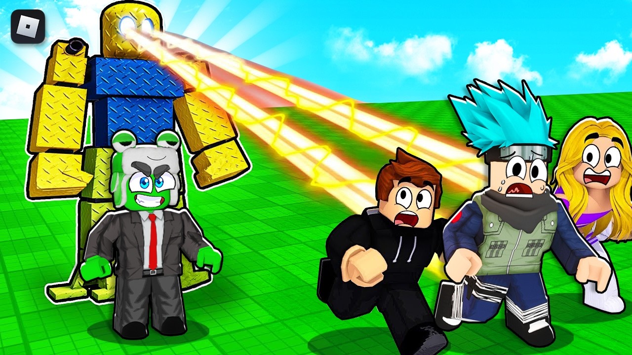 روبلوكس حوّلت النوب إلى وحش عملاق يطلق الليزر ودمرت كل اللاعبين!