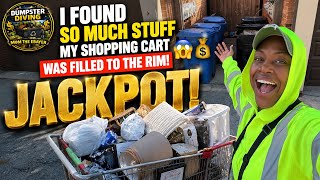 Dumpster Diving | I Found SO MUCH Stuff My Shopping Cart Was Filled to the RIM‼️😱💰 JACKPOT‼️