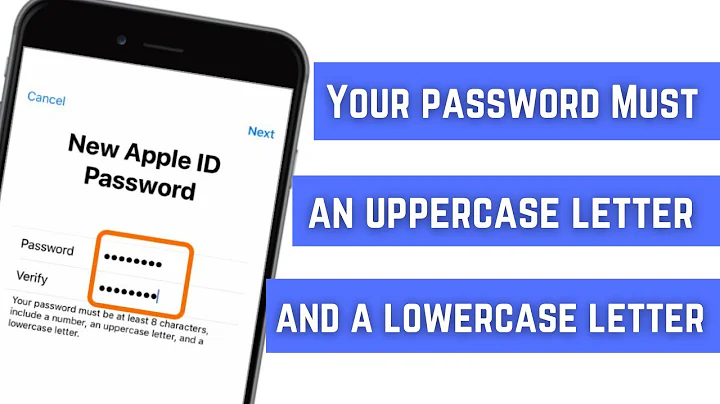 Your Password must include an Uppercase letter and a Lowercase letter | iPhone iPad Fixed 2022