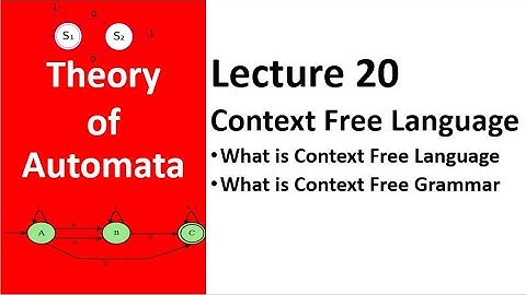 Context Free Language in Theory of Automata | What is Context Free Language in Hindi Lecture 20