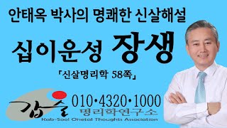 십이운성(장생長生)-(신살명리학58쪽)-주식회사 한국재능연구소 #안태옥박사 #갑술명리학 #격국 #갑술작명연구소 #갑술만세력 #음양오행 #천간지지 #육십갑자 #십성 #지장간  #용신