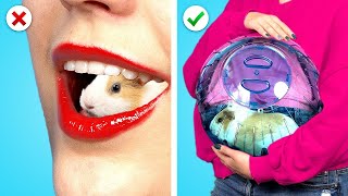 WAYS TO SNEAK PETS ANYWHERE YOU GO FORMAS DE ESCABULLIR MASCOTAS Trucos DIY Situaciones Divertidas