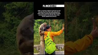 Girl gets free hair cleaning from a monkey and fans say he was a stylist #viral