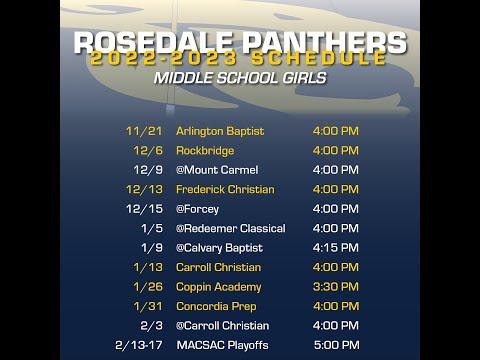 MS Girls - Rosedale vs Rockbridge Academy