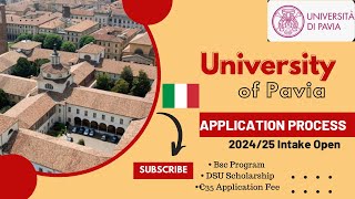 UNIVERSITY OF PAVIA APPLICATION PROCESS 2024/25| BSC| STUDY IN ITALY 2024