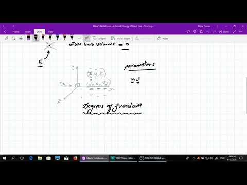 II-2-1) Internal Energy of the Ideal Gas - الطاقة الداخلية للغاز المثالي