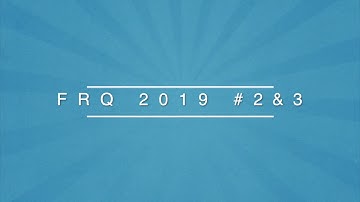 AP Stat 2019 FRQ 2&3 Key