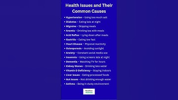 16 Health Issues and Their Common Causes